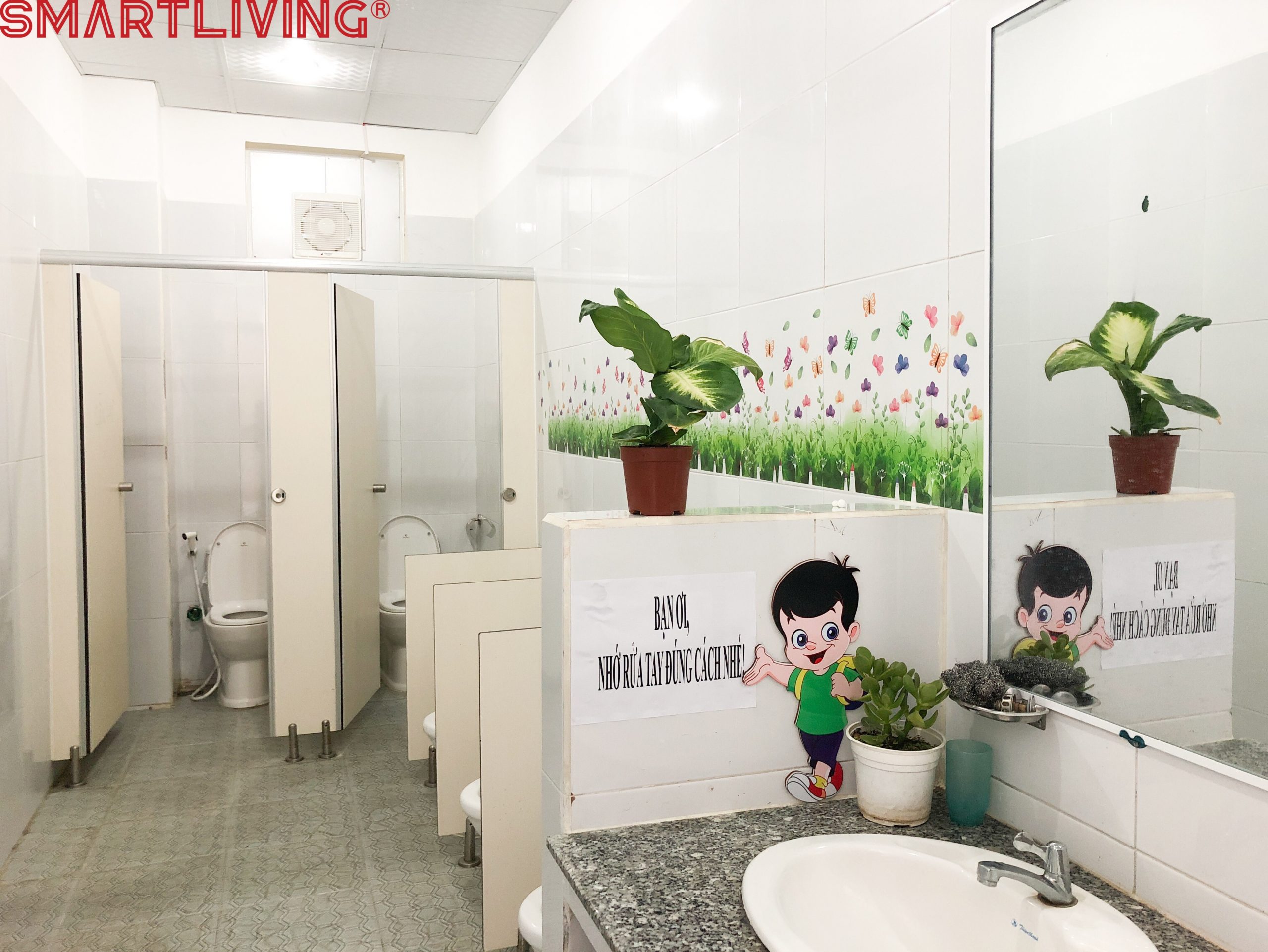Thiết kế nhà vệ sinh cho bé trong trường mầm non